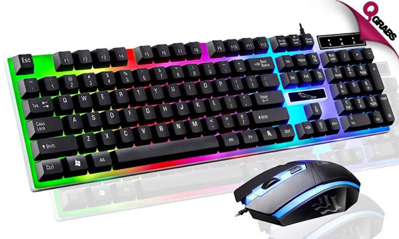 LED Mechanical Style Keyboard & Mouse Set!